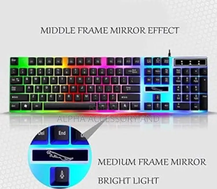 Cool Led Backlit Usb Ergonomic Gaming Mechanical Keyboard