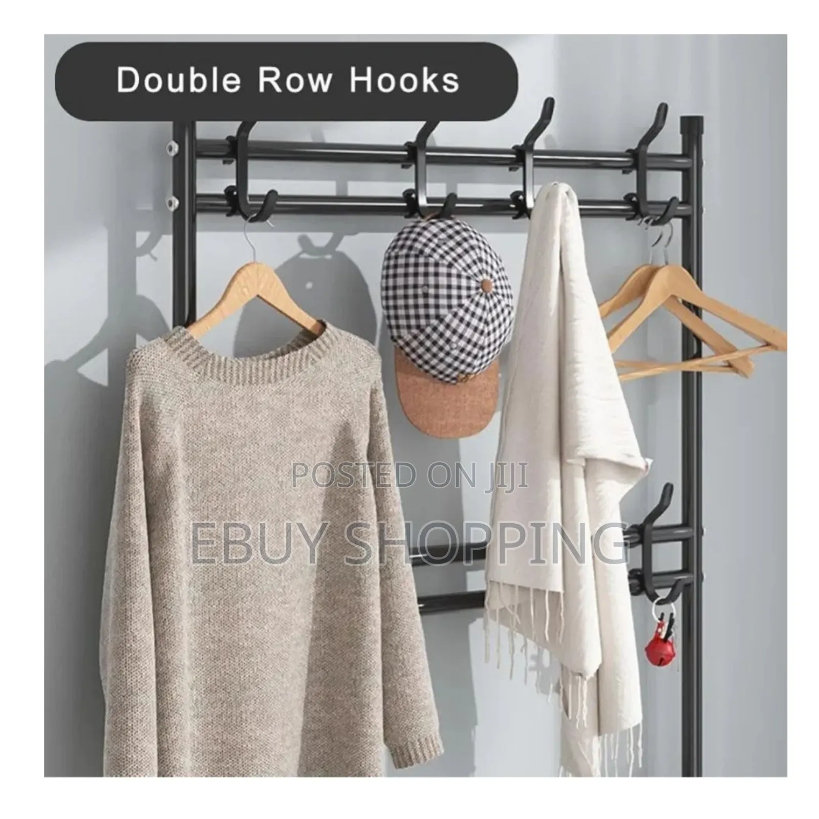 Double Hook Design Garment Shoe Rack