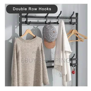 Double Hook Design Garment Shoe Rack