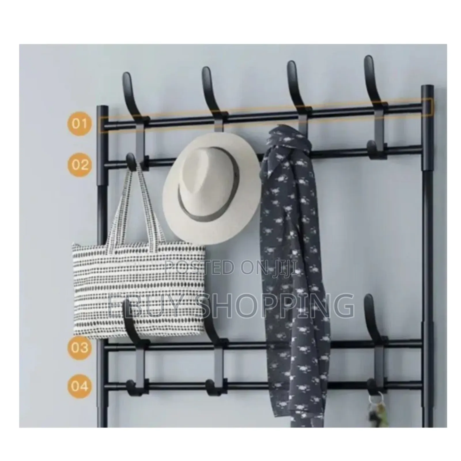 Double Hook Design Garment Shoe Rack