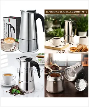 Photo - Original ቡና ማፍያ ማሽን 12 Cups Espresso Maker Stainless Steel