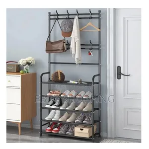 Photo - Modern Black Steel Pipe Garment Rack