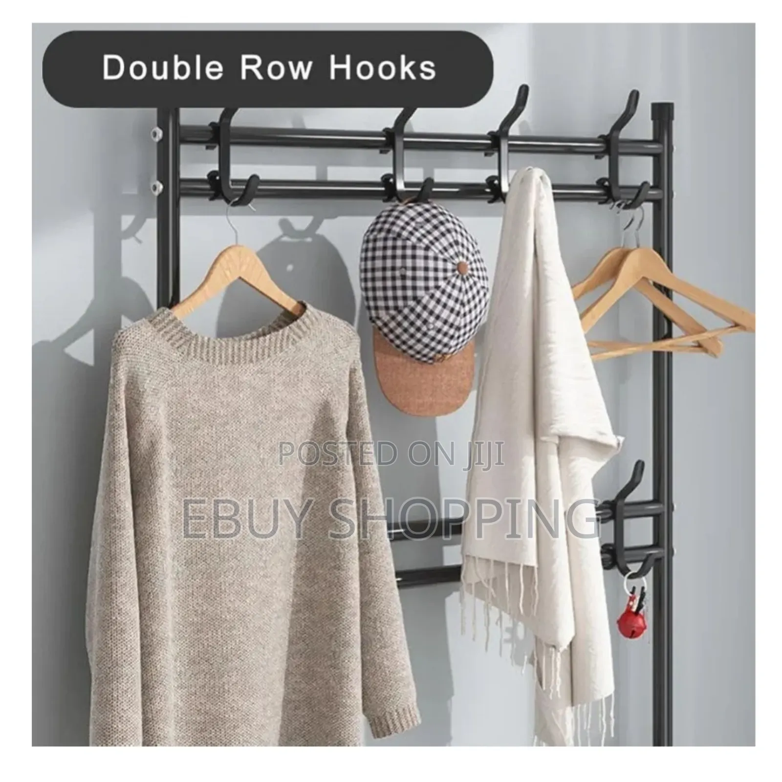 Large Capacity L-Shaped Clothes Storage Rack