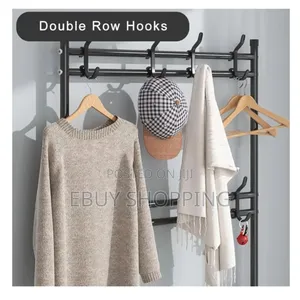 Large Capacity L-Shaped Clothes Storage Rack