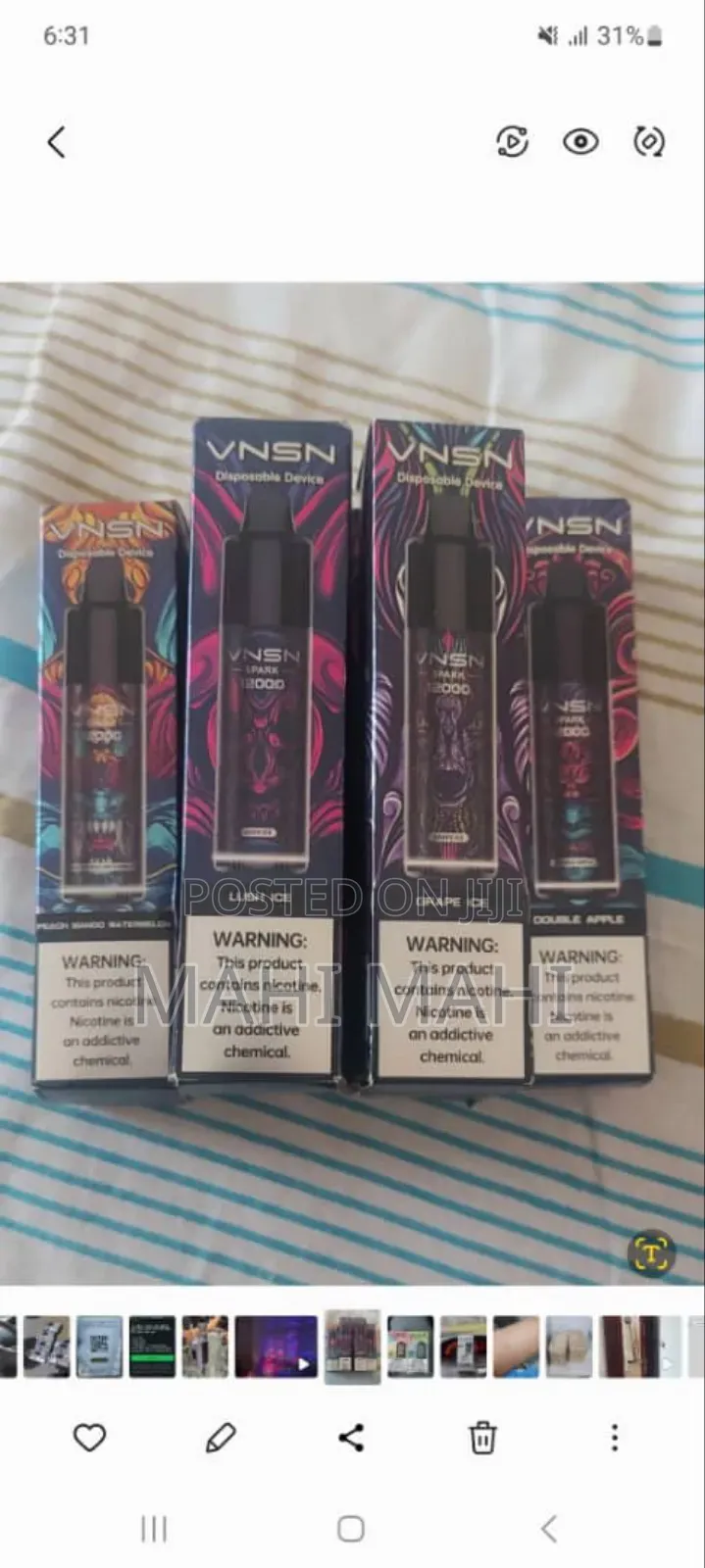 VNSN 12000puff Vape Double Appel Flavor