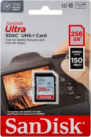 Sandisk Ultra 256gb SDXC Uhs-I Memory Card - 140mb/S, Class 10, U1