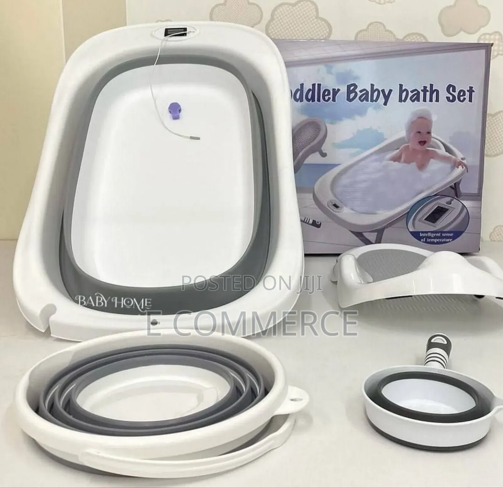 Foldable Baby Bath Tub With Accessories 4-in-1