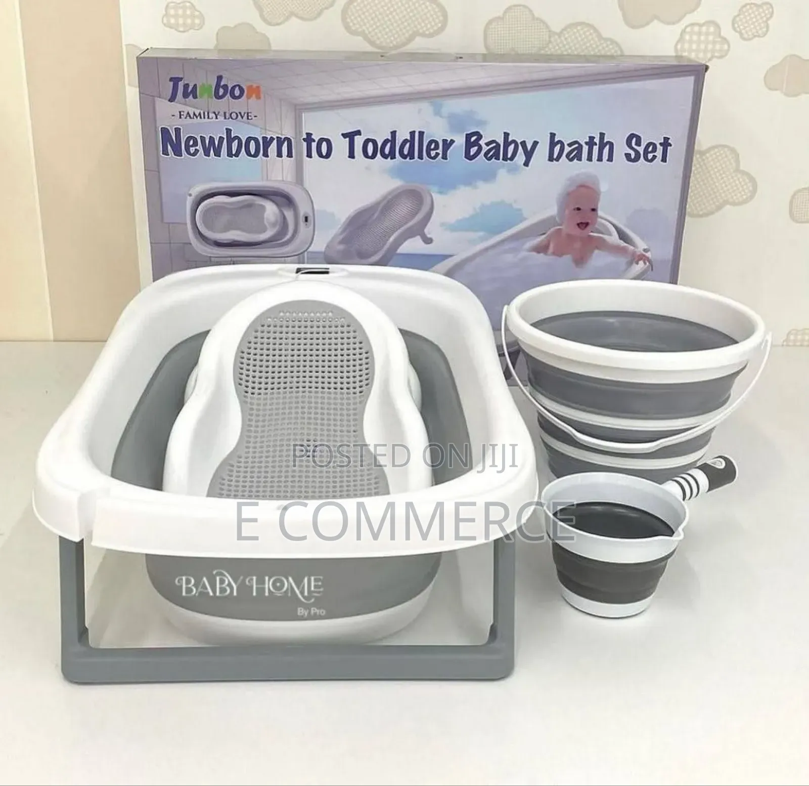 Foldable Baby Bath Tub With Accessories 4-in-1