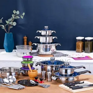 Zegter 50 PCS Stainless Steel Cookware Set