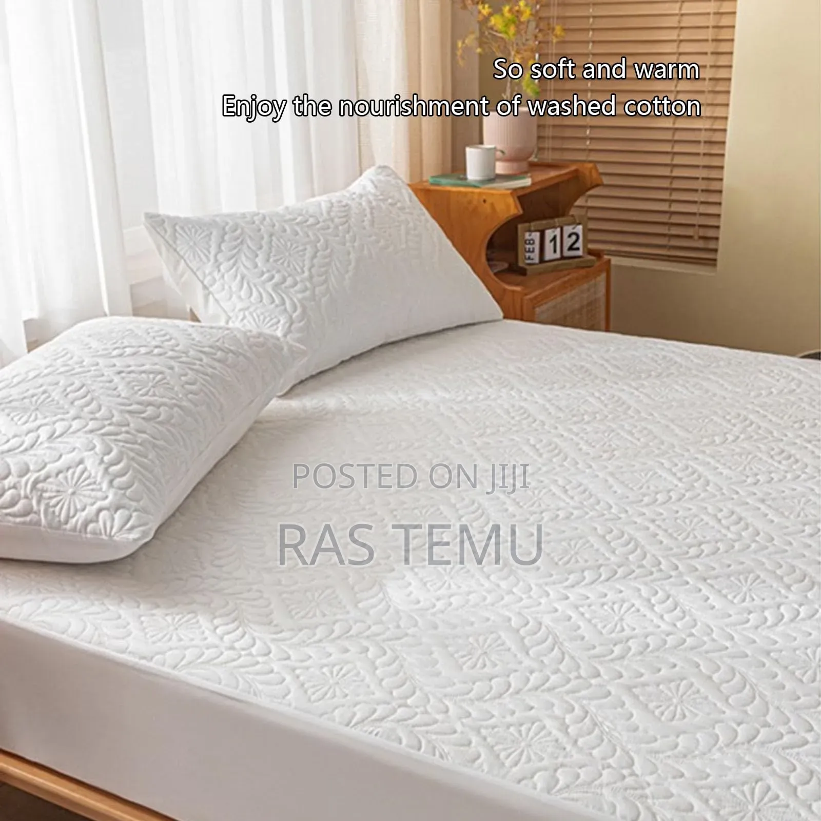 ውሃ የማያስገባ የፍራሽ ልብስ(ለ2-ሜትር አልጋ)