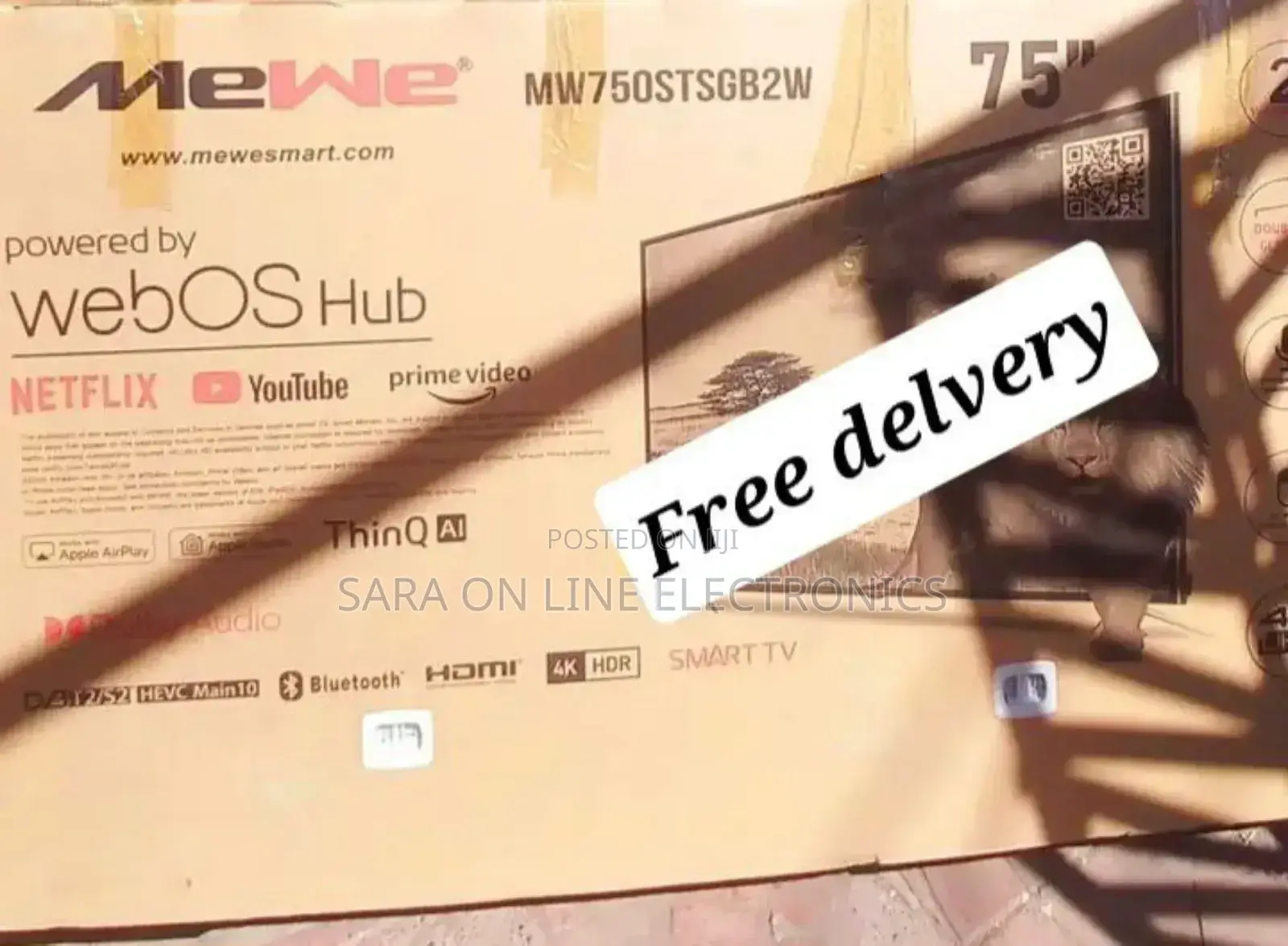Mewe 75” Uhd Smart Tv New 2025 Price 120,800