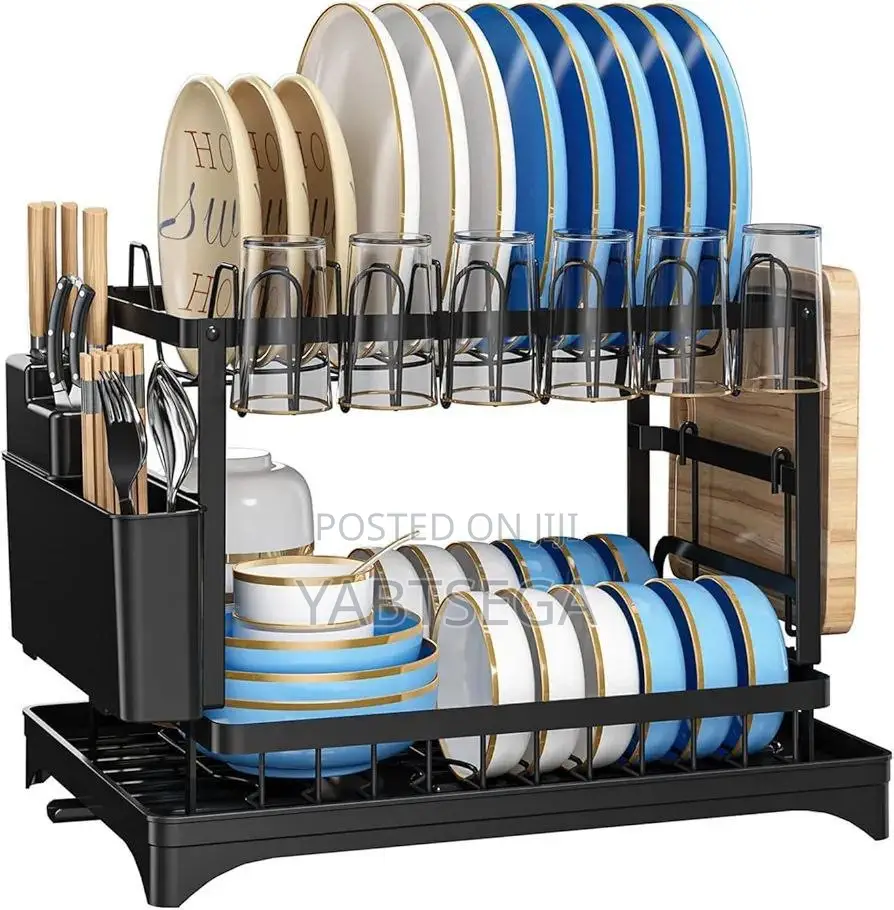 2 Tier Stainless Still Dish Drainer Rack