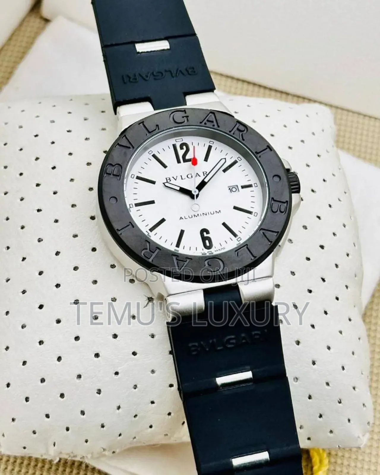 Bvlgari Aluminium 40mm Grey Dial Rubber Bezel Watch