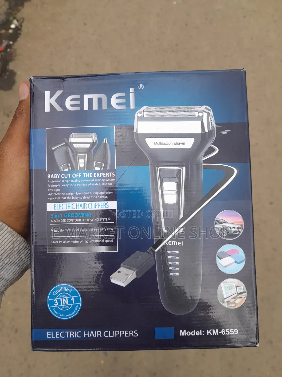 Kemei 3-in-1 Hair Clipper: Compact, Powerful, and Affordable