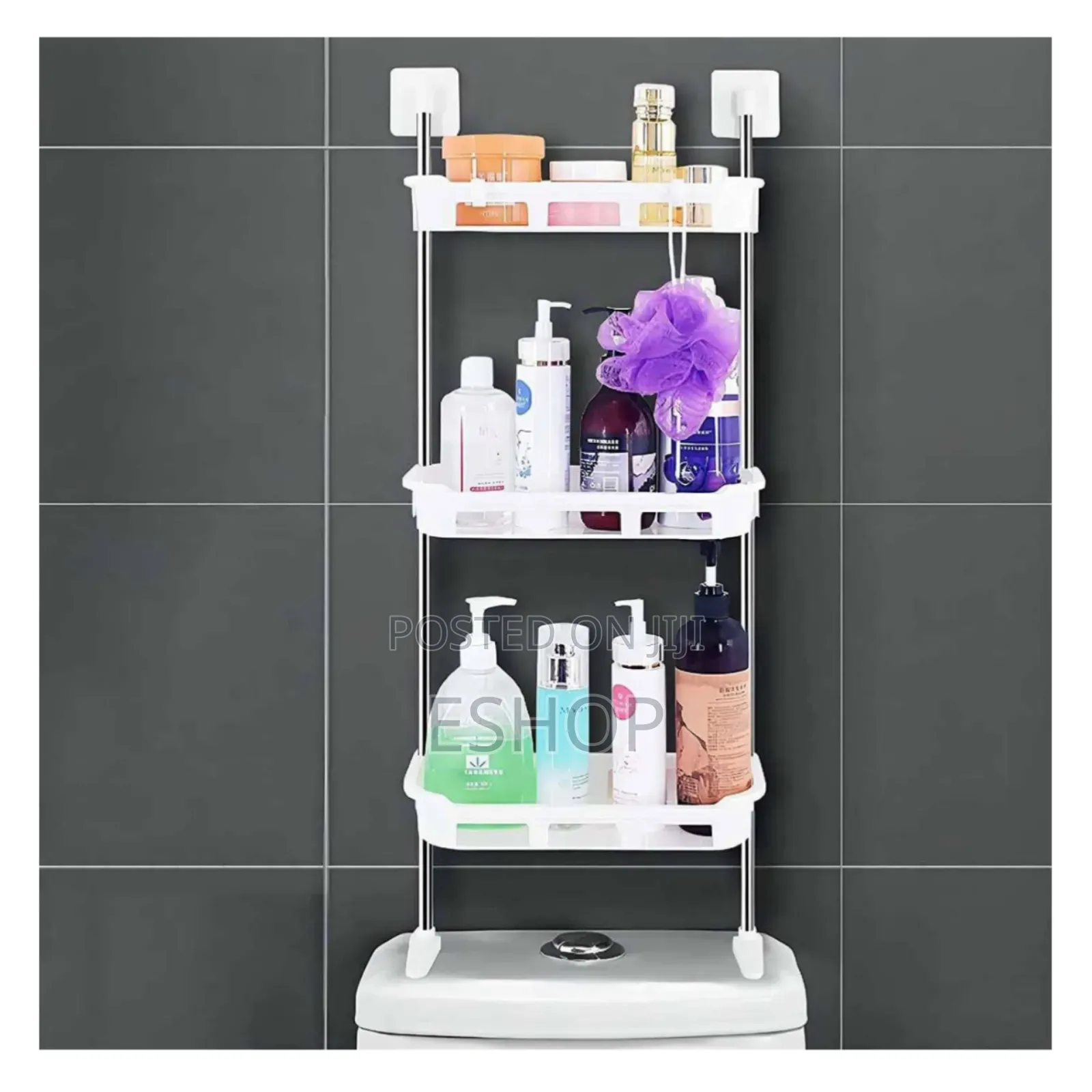 *Sturdy Metal Plastic Over Toilet Organizer