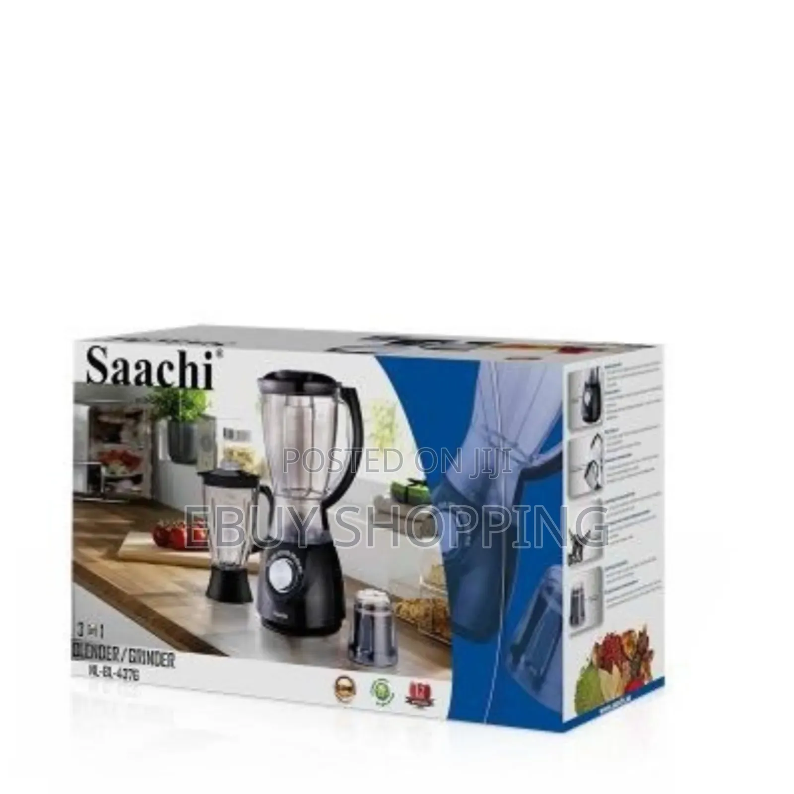 1.5 Litres Capacity Plastic Jar Saachi 3 in 1 Blender ,