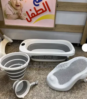 Foldable Baby Bath Tub With Accessories 4-in-1
