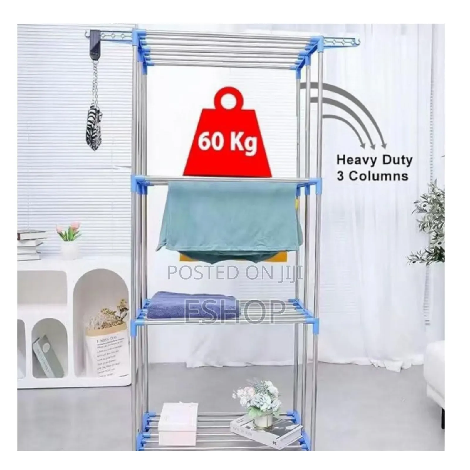 # Space-Saving Design: 4-Tier Clothes Drying Rack