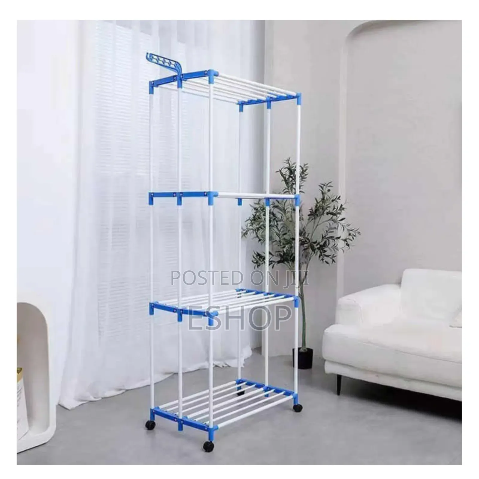 # Space-Saving Design: 4-Tier Clothes Drying Rack