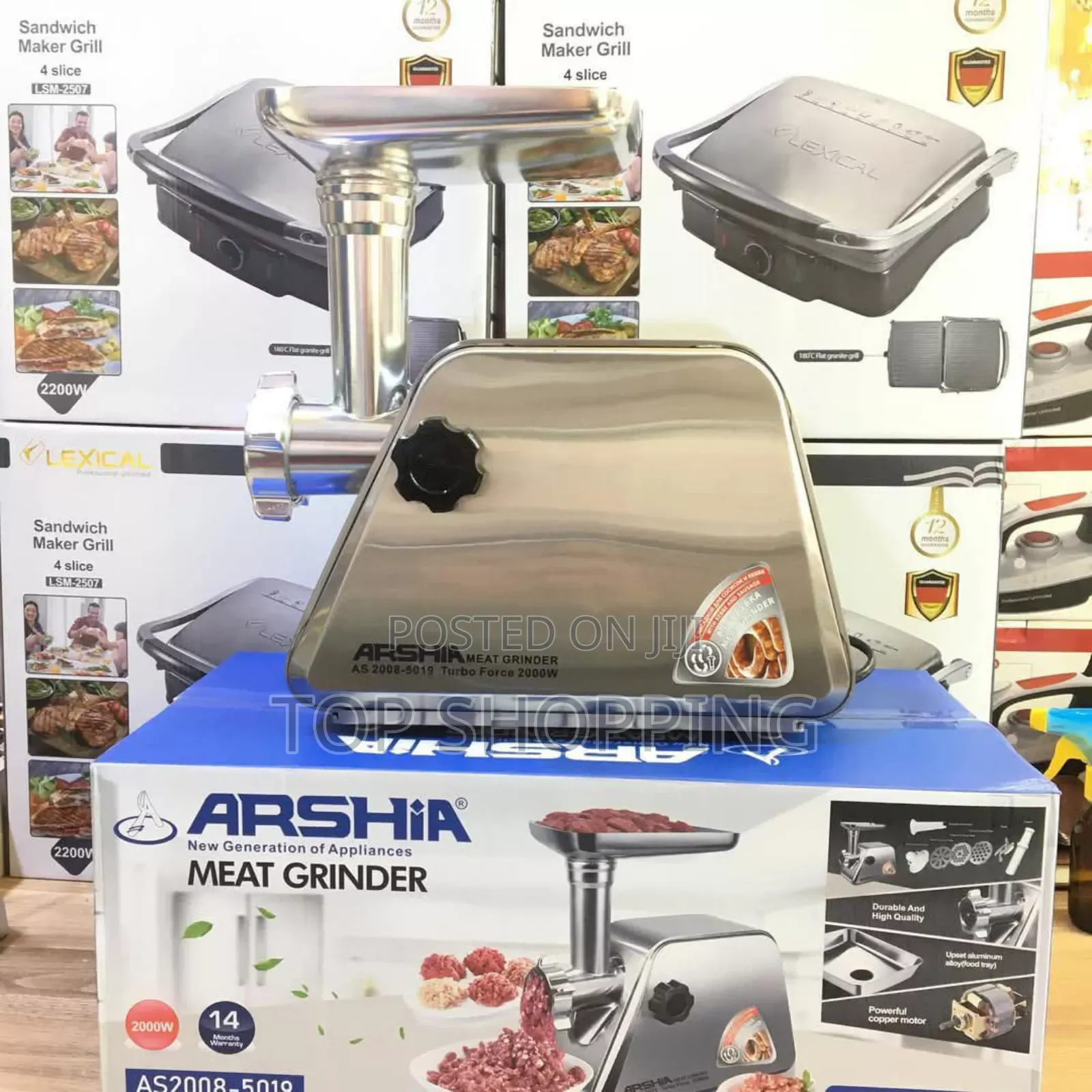 Arshia Meat Grinder 2000 Watts የስጋ መፍጫ