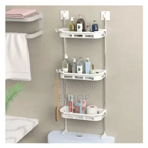 Photo - **Modern Over Toilet Shelf – Perfect for Towels,