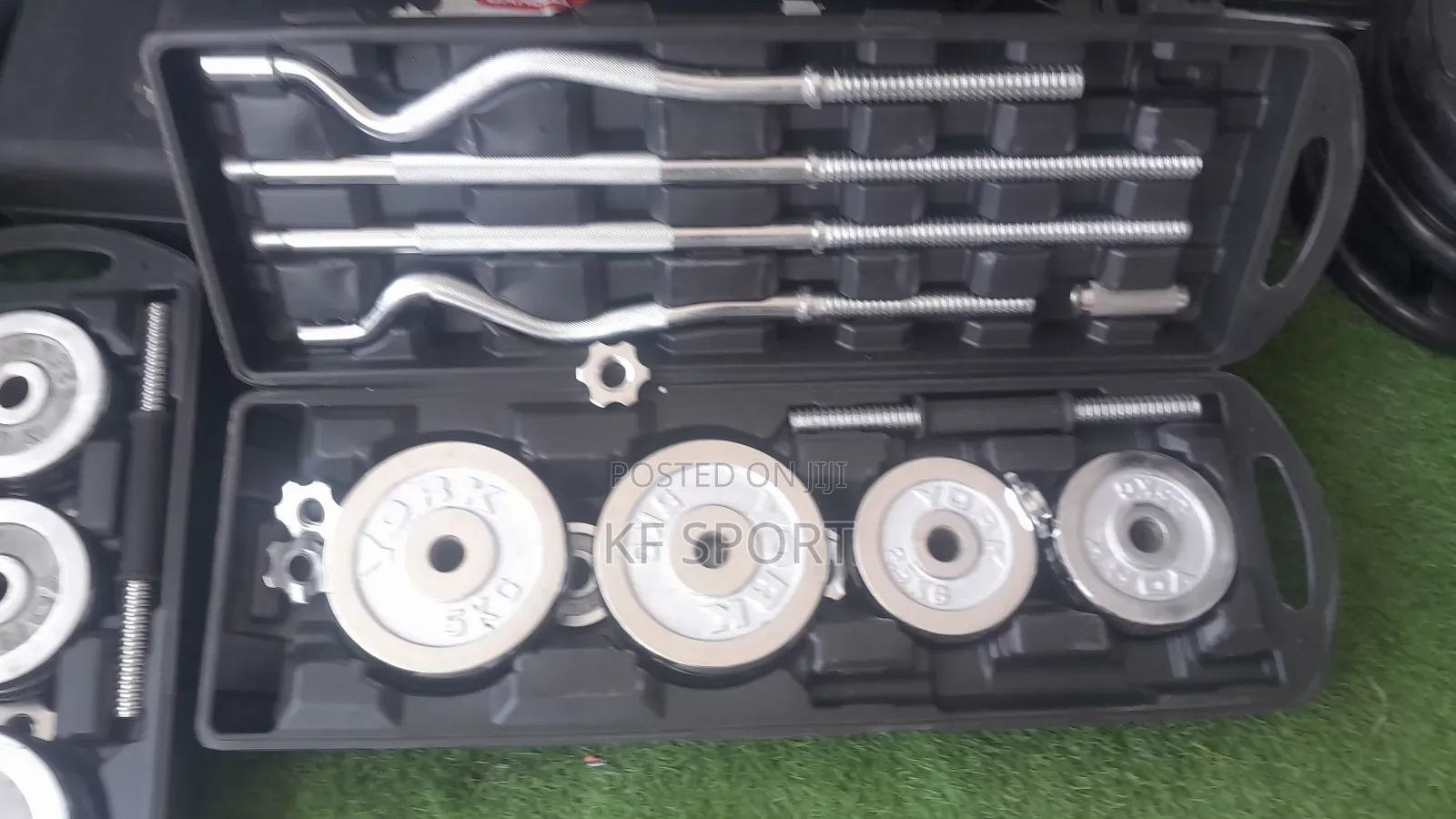 Adjustable Dumbbell Barbell Set Complete Home Gym Kit