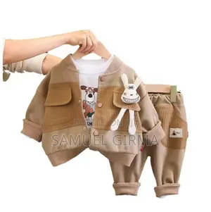 Photo - Unisex Cartoon Doll Fleece 2 Piece Set Outfit