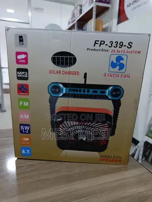 Photo - Solar-Charged Wireless Speaker With an 8-Inch Fan