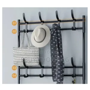 Space-Saver 5-Tier L-Shaped Clothes Rack