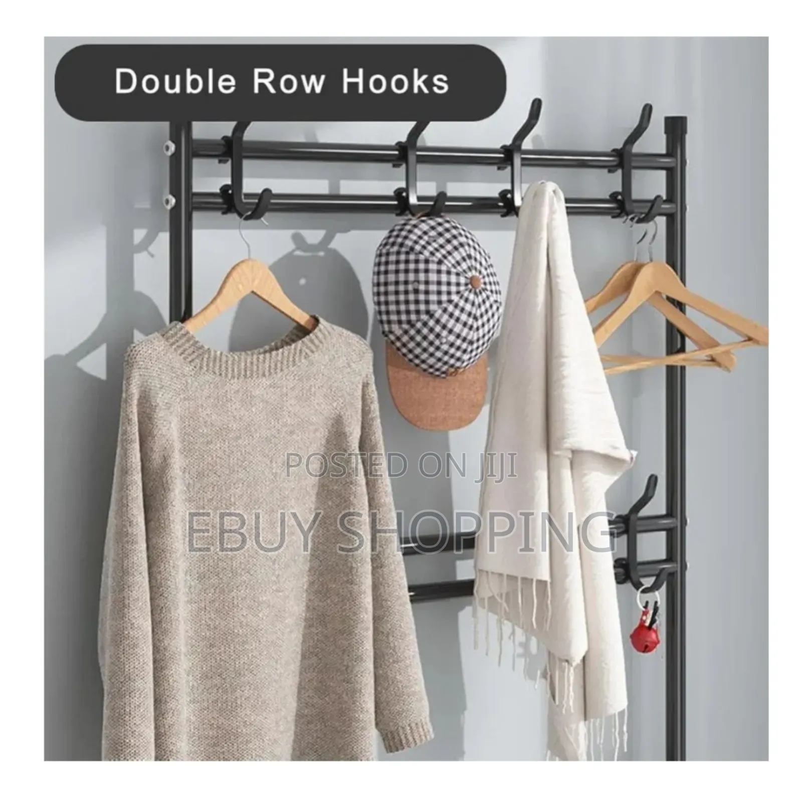 Space-Saver 5-Tier L-Shaped Clothes Rack
