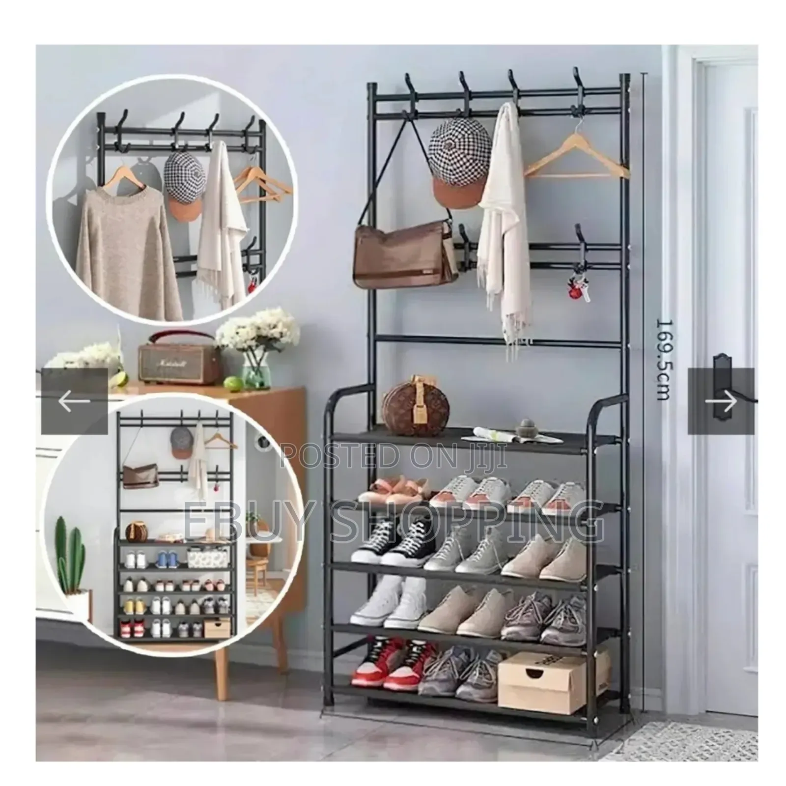 Maximize Your Space: 3-in-1 Multi-Functional Garment Rack