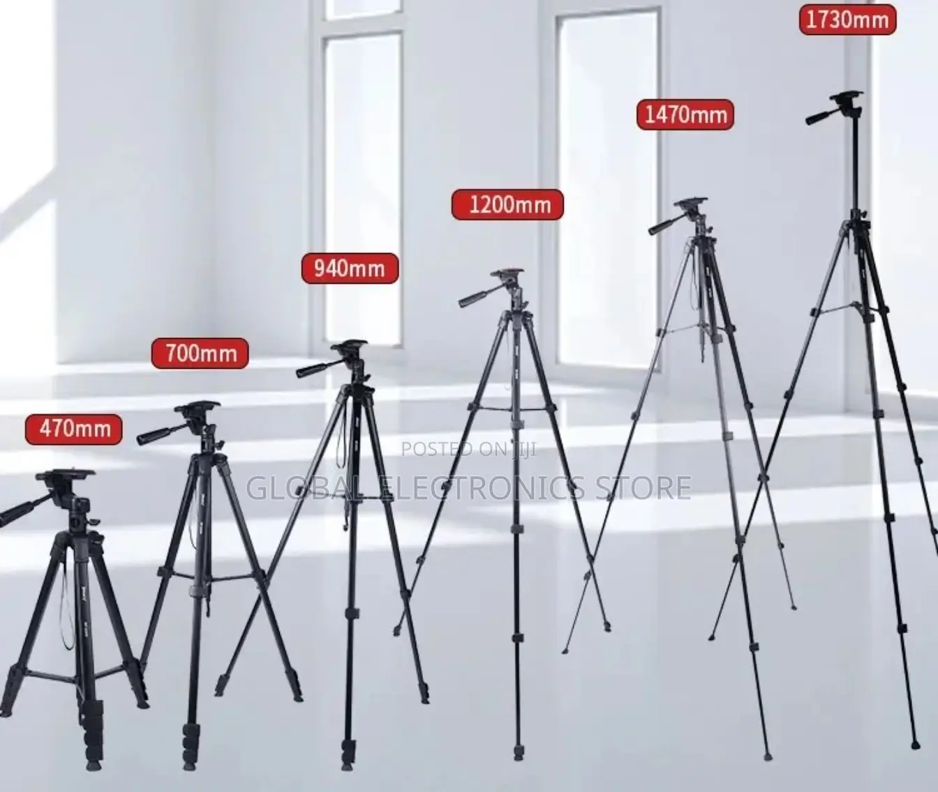 Jmary 1.7m Horizontal Axis Tripod With Extendable Arm