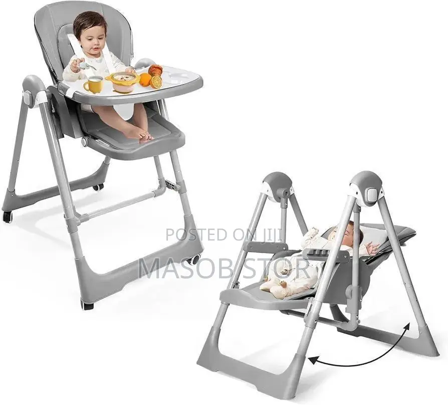 5-in-1 High Chair Multifunction】 ከመመገቢያነት በተጨማሪ ዥዋዥዌ የሚሆን