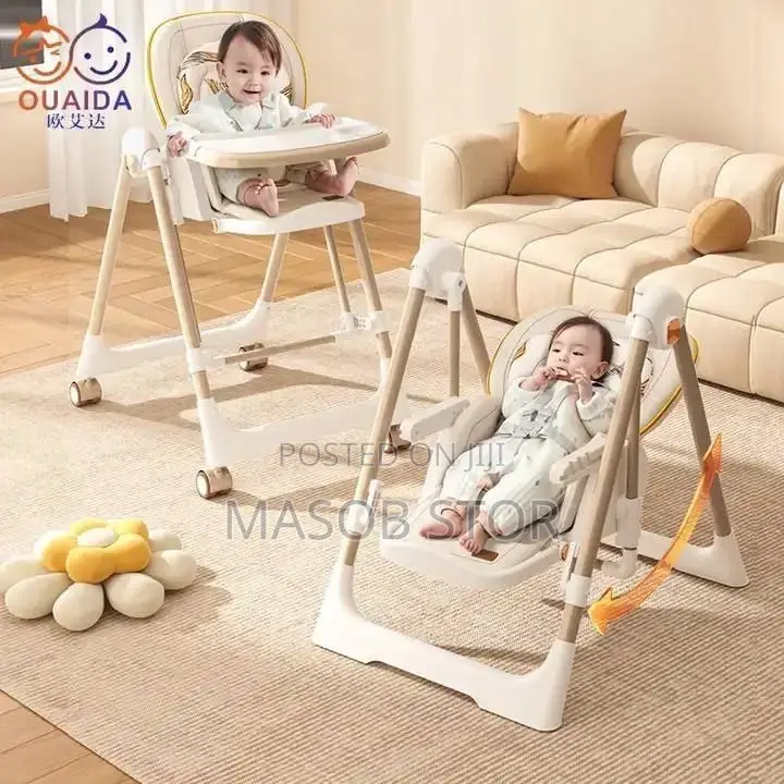 5-in-1 High Chair Multifunction】 ከመመገቢያነት በተጨማሪ ዥዋዥዌ የሚሆን