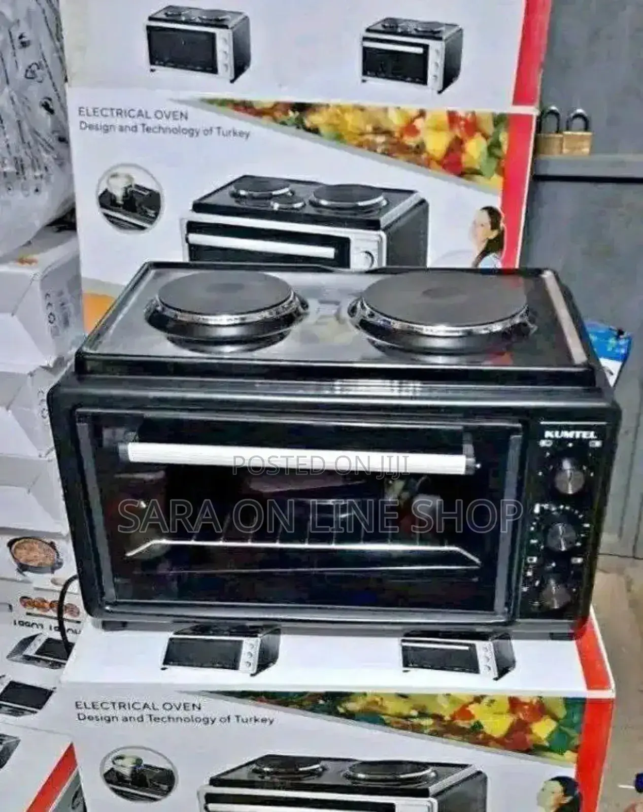 Kumtel Electric Oven With Double Hot Plates – 13,999 Etb