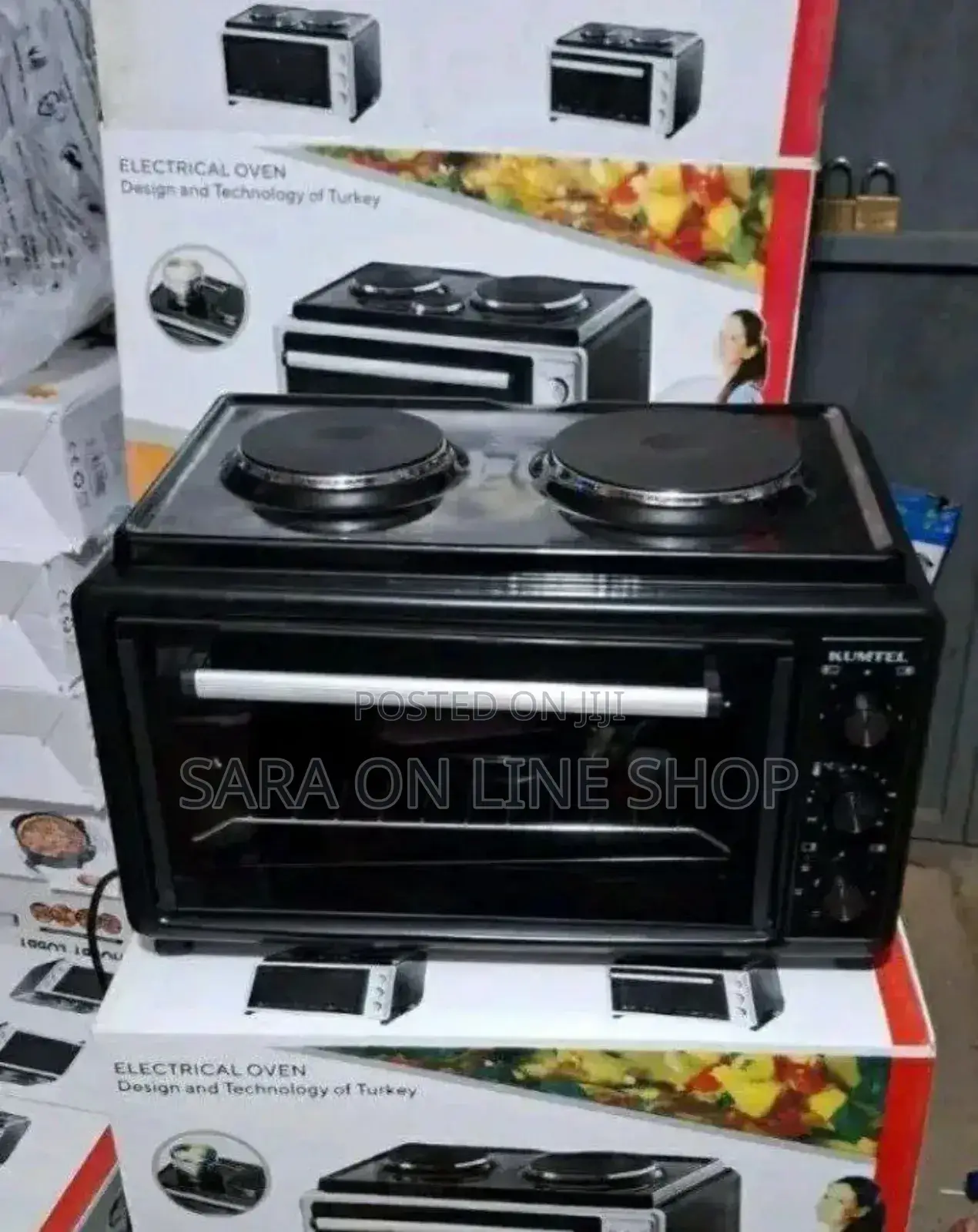 Kumtel Electric Oven With Double Hot Plates – 13,999 Etb