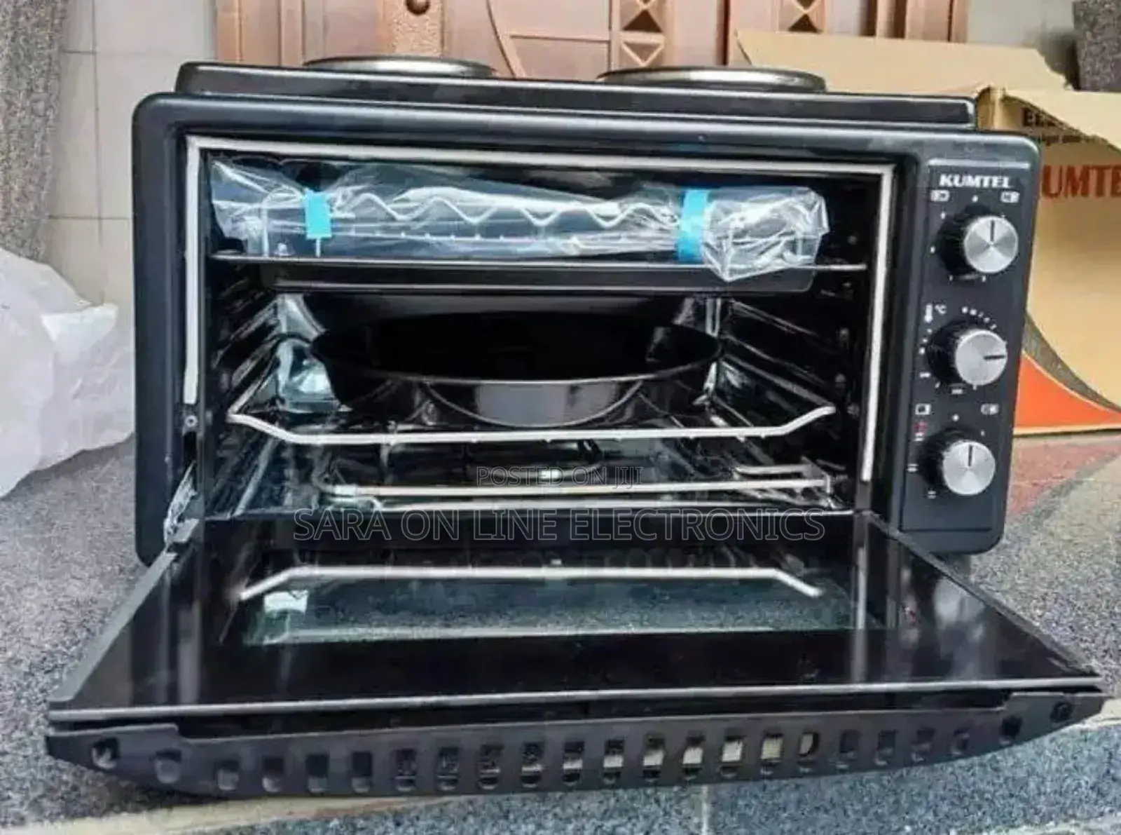 Kumtel Electric Oven With Double Hot Plates – 13,999 Etb