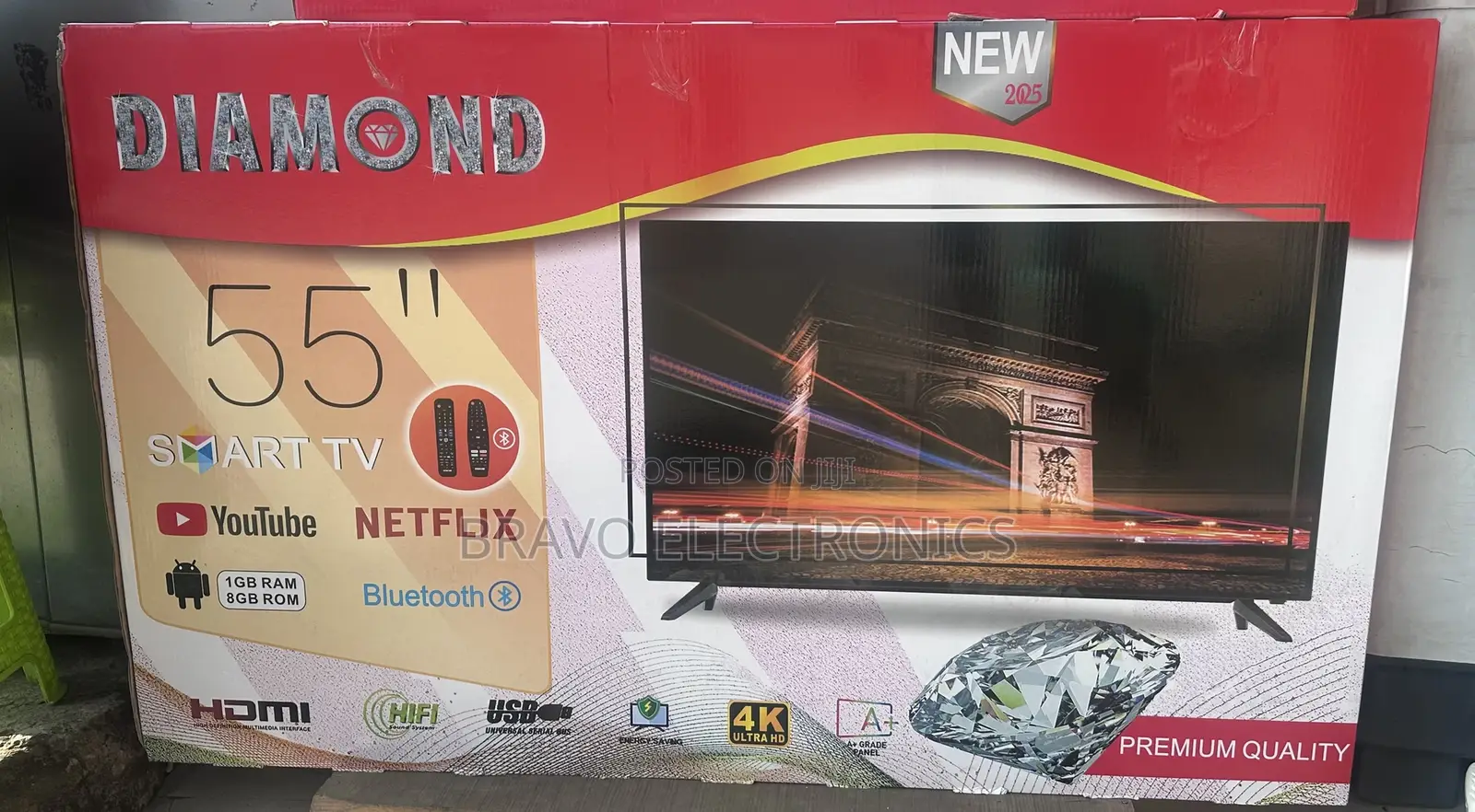 Diamond 55" Ultra Hd | 2025 New Model | Smart Stylish Tv