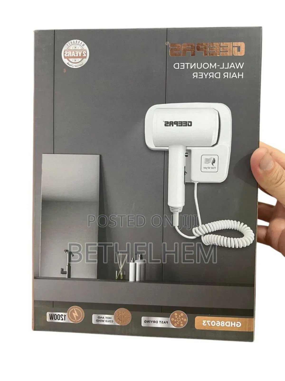 Geepas Wall Mounted Hair Dryer
