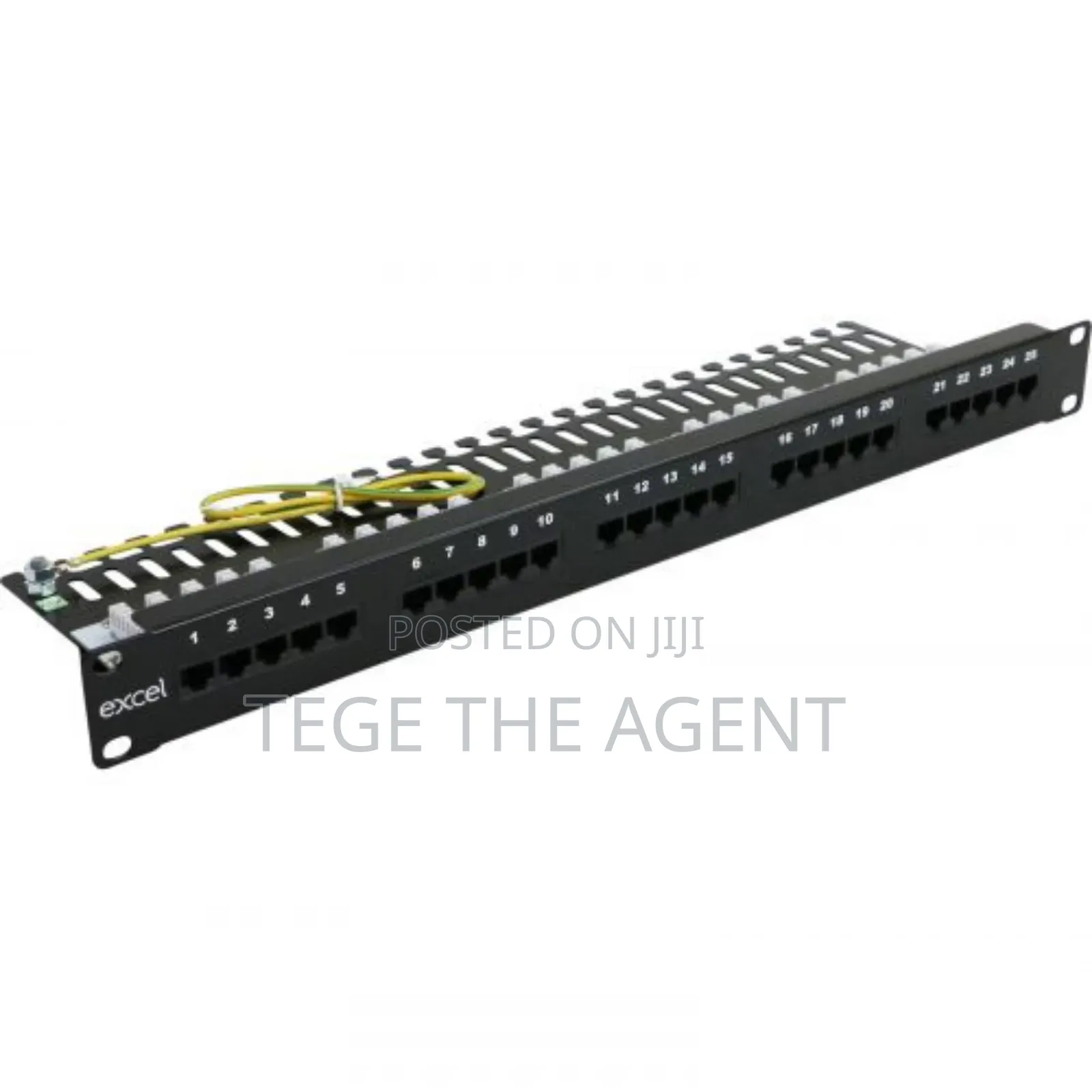 Excel Voice 25 Port 3-Pair Rj45 Patch Panel 1u Black