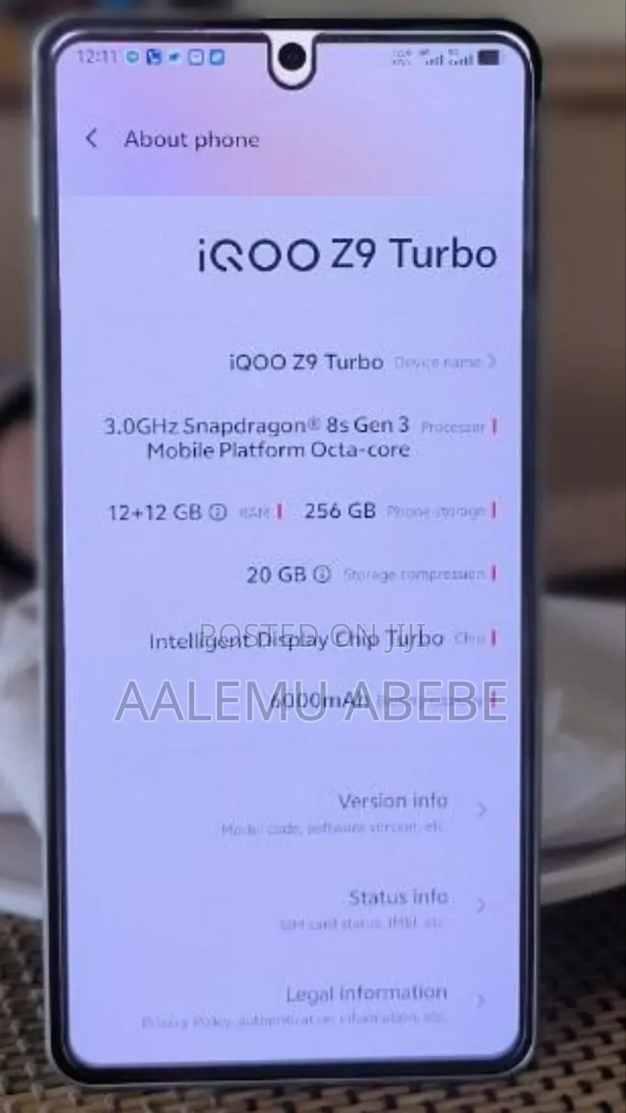 New Mobile Phone 256 GB Blue