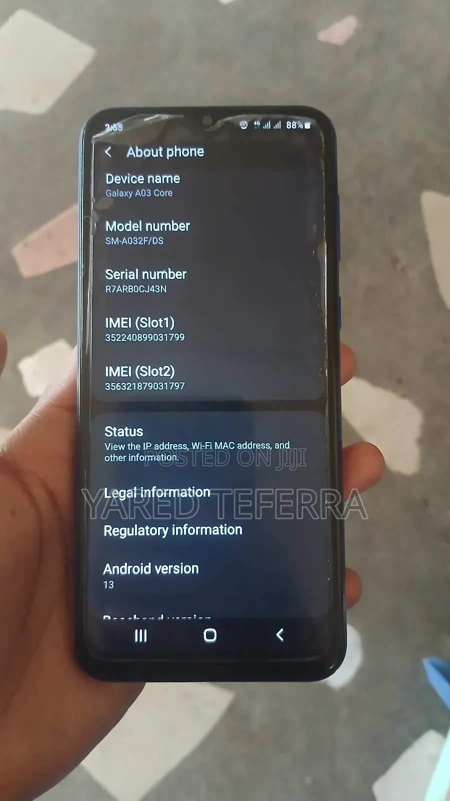 Samsung Galaxy A03 32 GB Blue