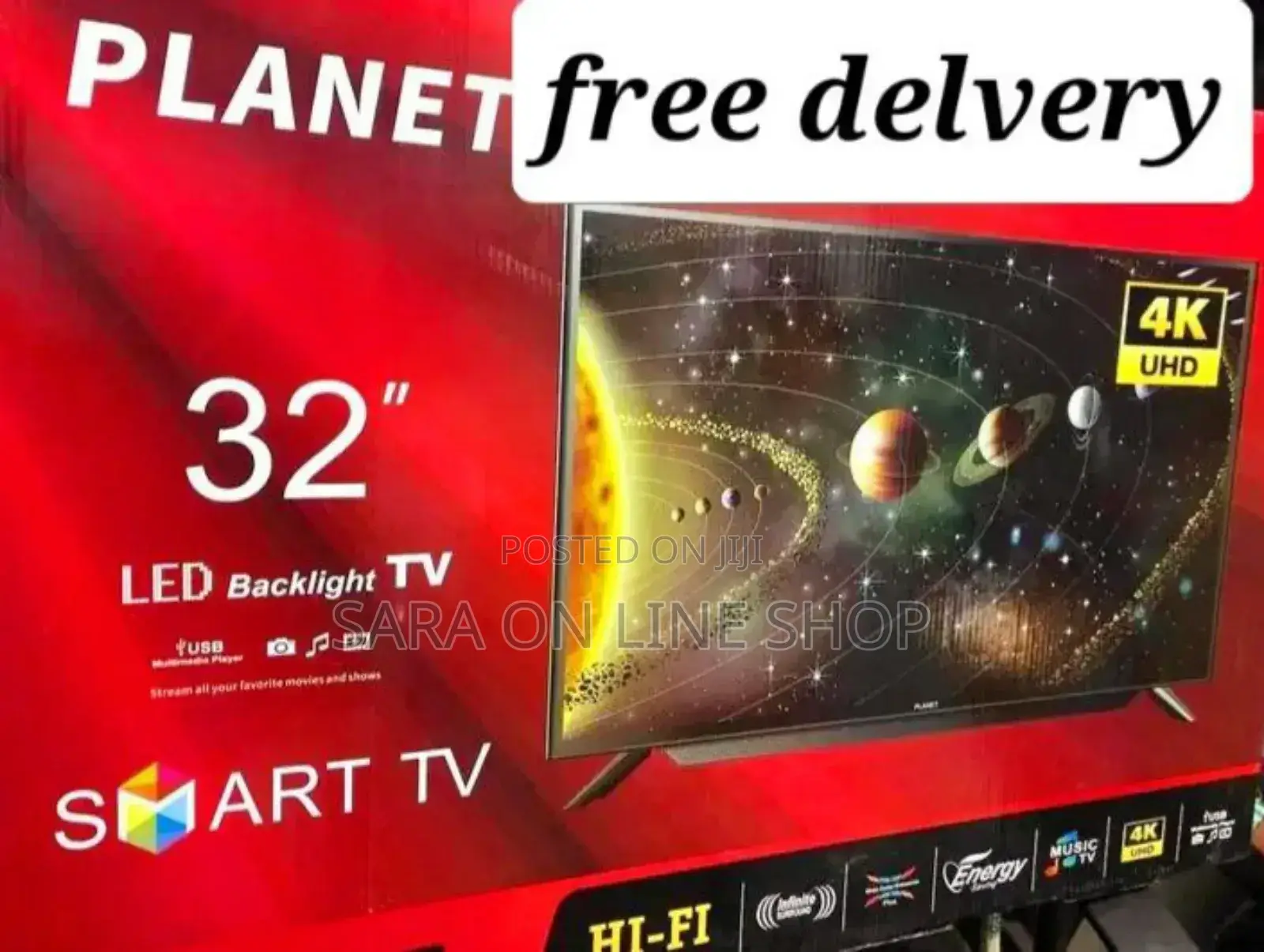 Planet 32" Uhd Smart Tv – 17,500 Etb