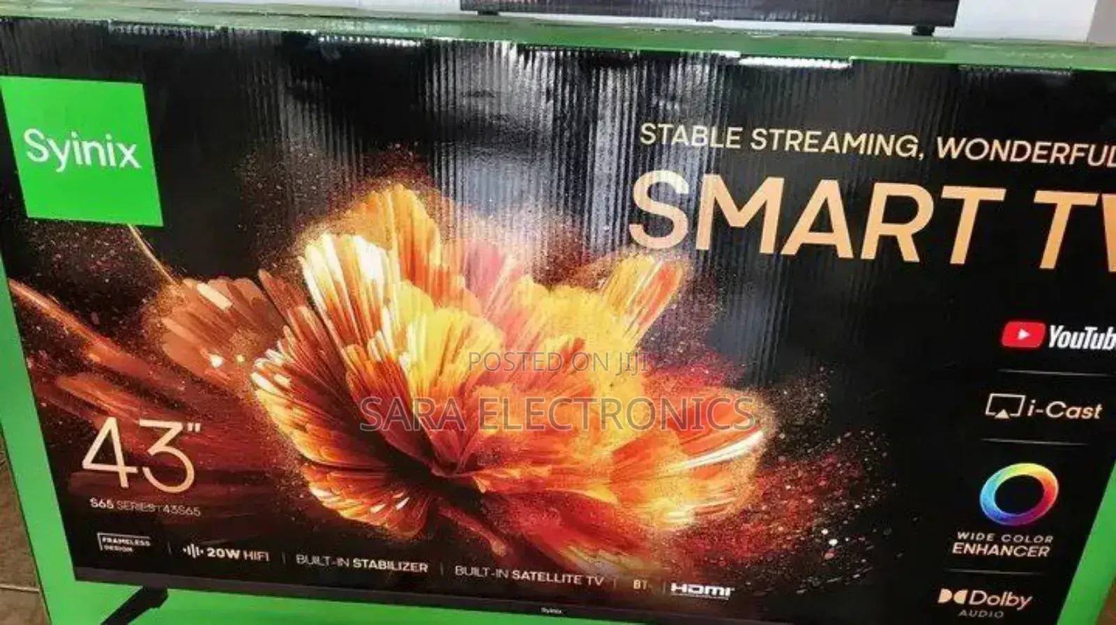 Syinix 43" Smart Android Tv – 43,500 Etb