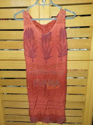 Photo - Floral Orange Midi Dress for Office and Occasions