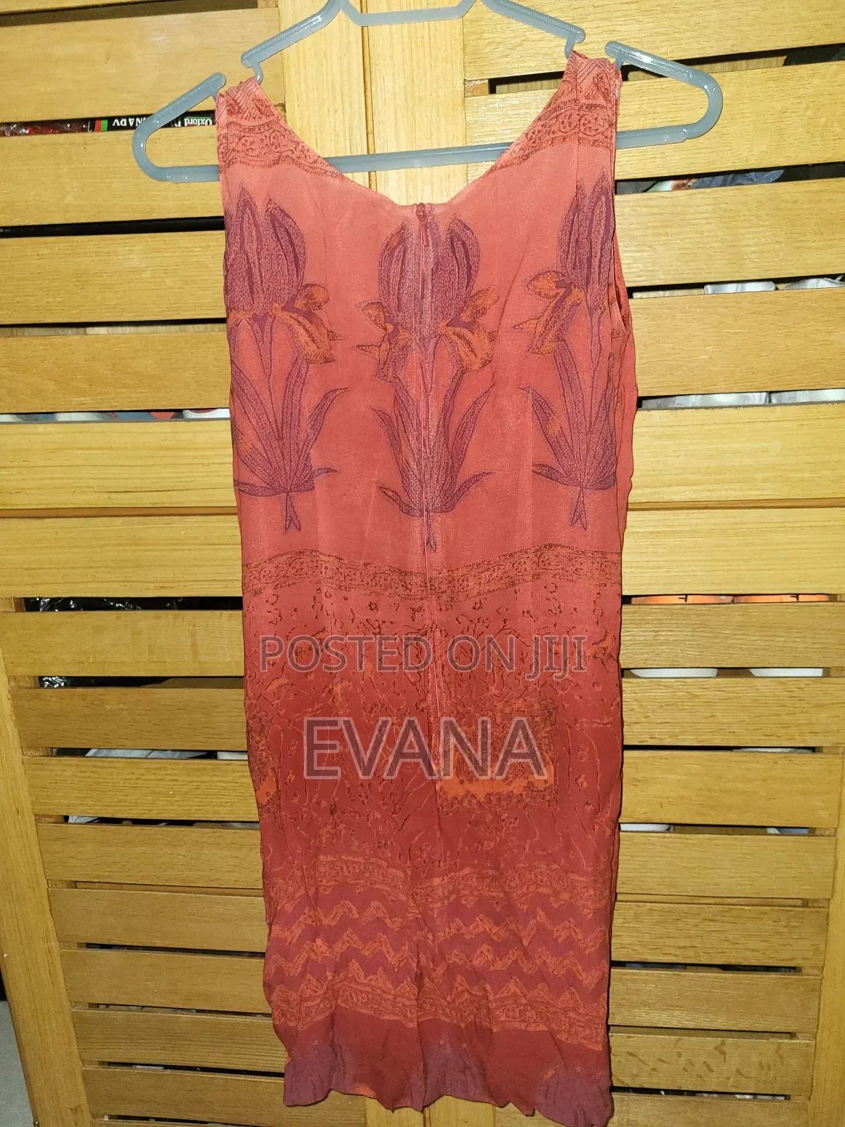 Floral Orange Midi Dress for Office and Occasions