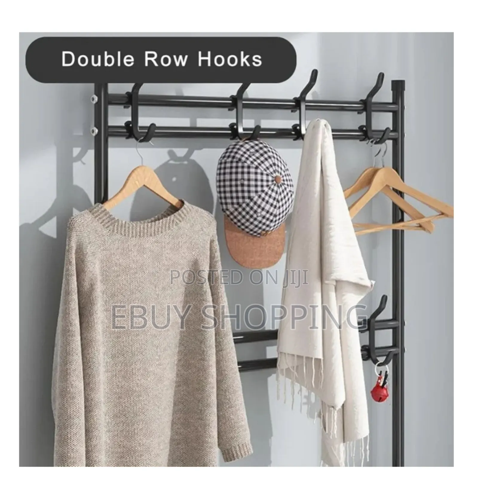 Space-Saving 5-Tier L-Shaped Clothes Rack