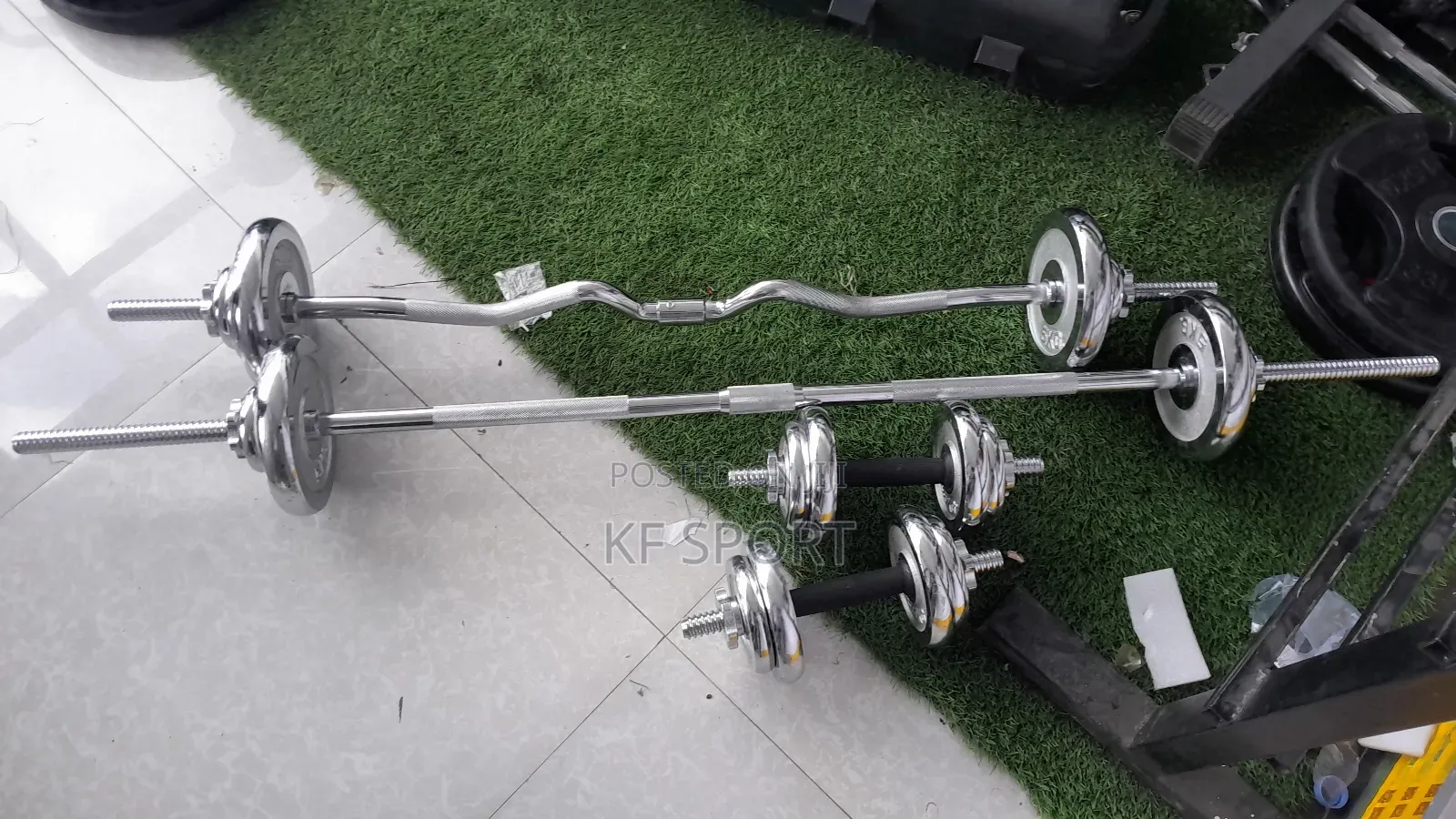 York Adjustabel Dumbbell and Barbell( Curle and Straight)