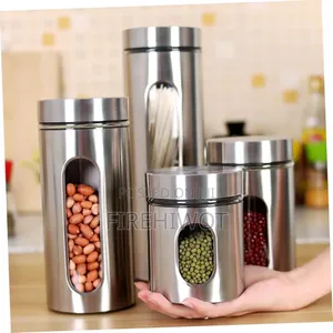 Photo - Set of 4 Stainless Steel Food Storage Containers