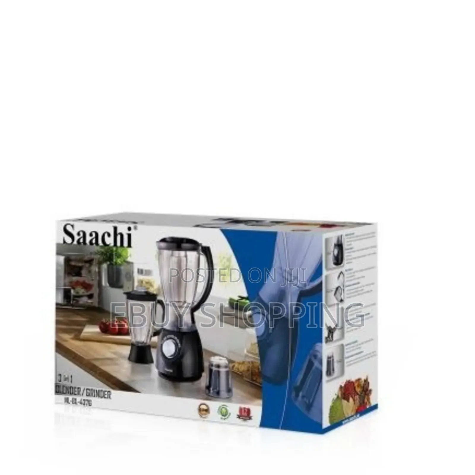 340w 1.5 Litres Capacity Plastic Jar Saachi 3 in 1 Blender